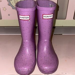 Hunter Lavender Sparkle Boots